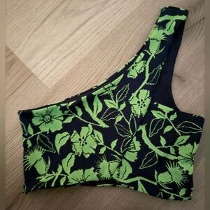 Ara Navy and Green Floral Bikini Bottom